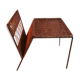 Side table with magazines rack in rattan