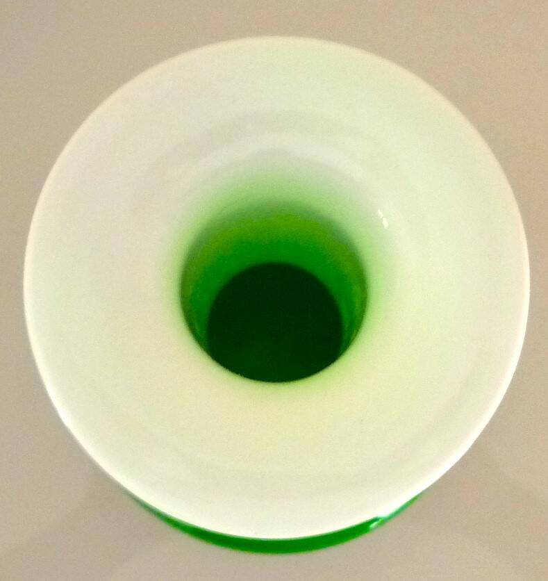 Blown glass bottle vase, Otto Bauer design for Holmegaard, 1970s