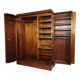 English Art Deco Light Burr Walnut Compactom Gentleman's Wardrobe