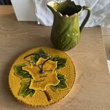 Vintage cheese pitcher and plate set