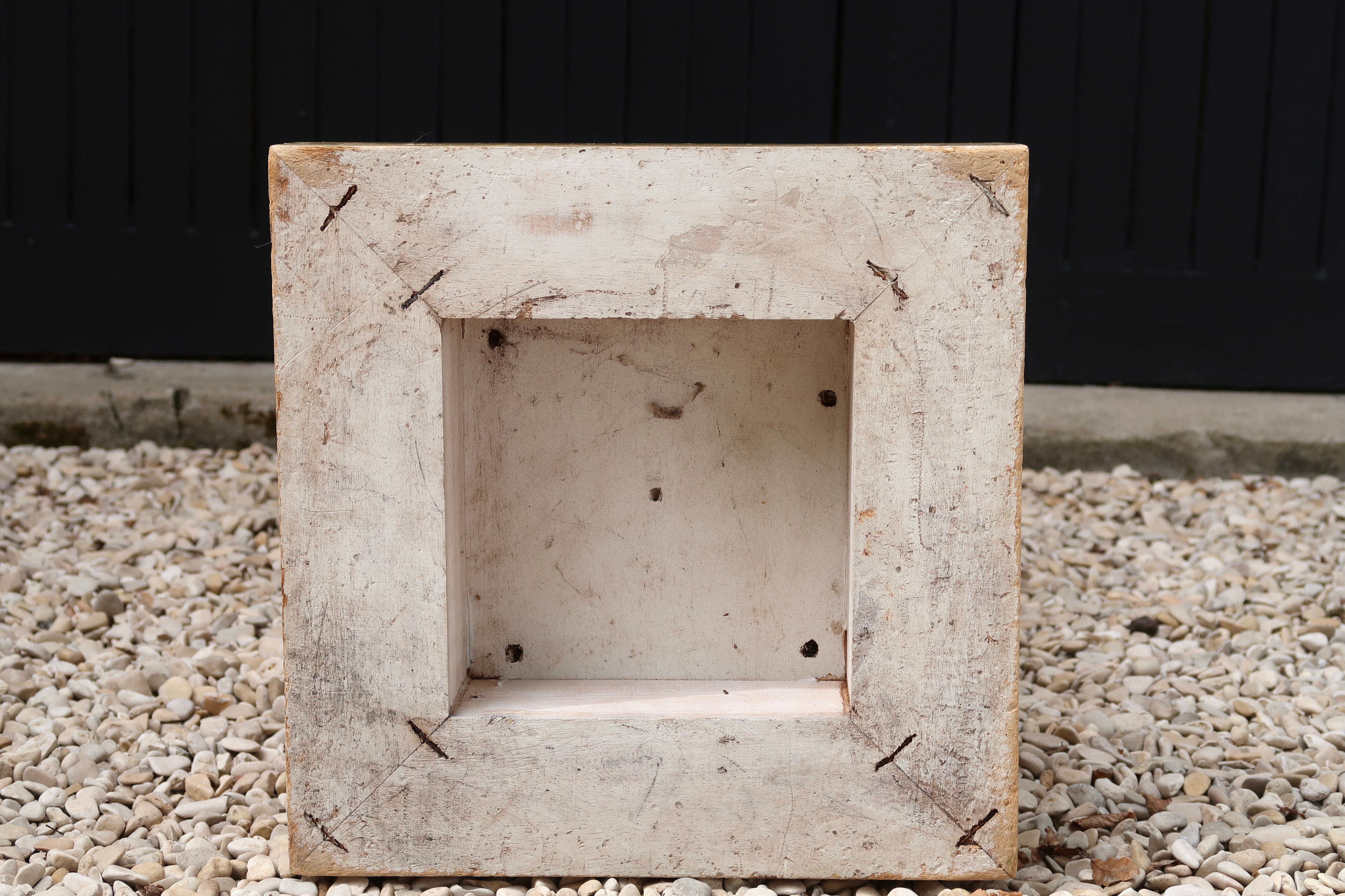 Wooden column imitation marble, display, 80s