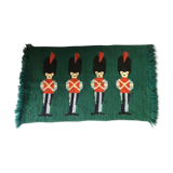 Vintage wool rug for children