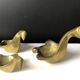 Suite de cendriers « cygnes » en bronze