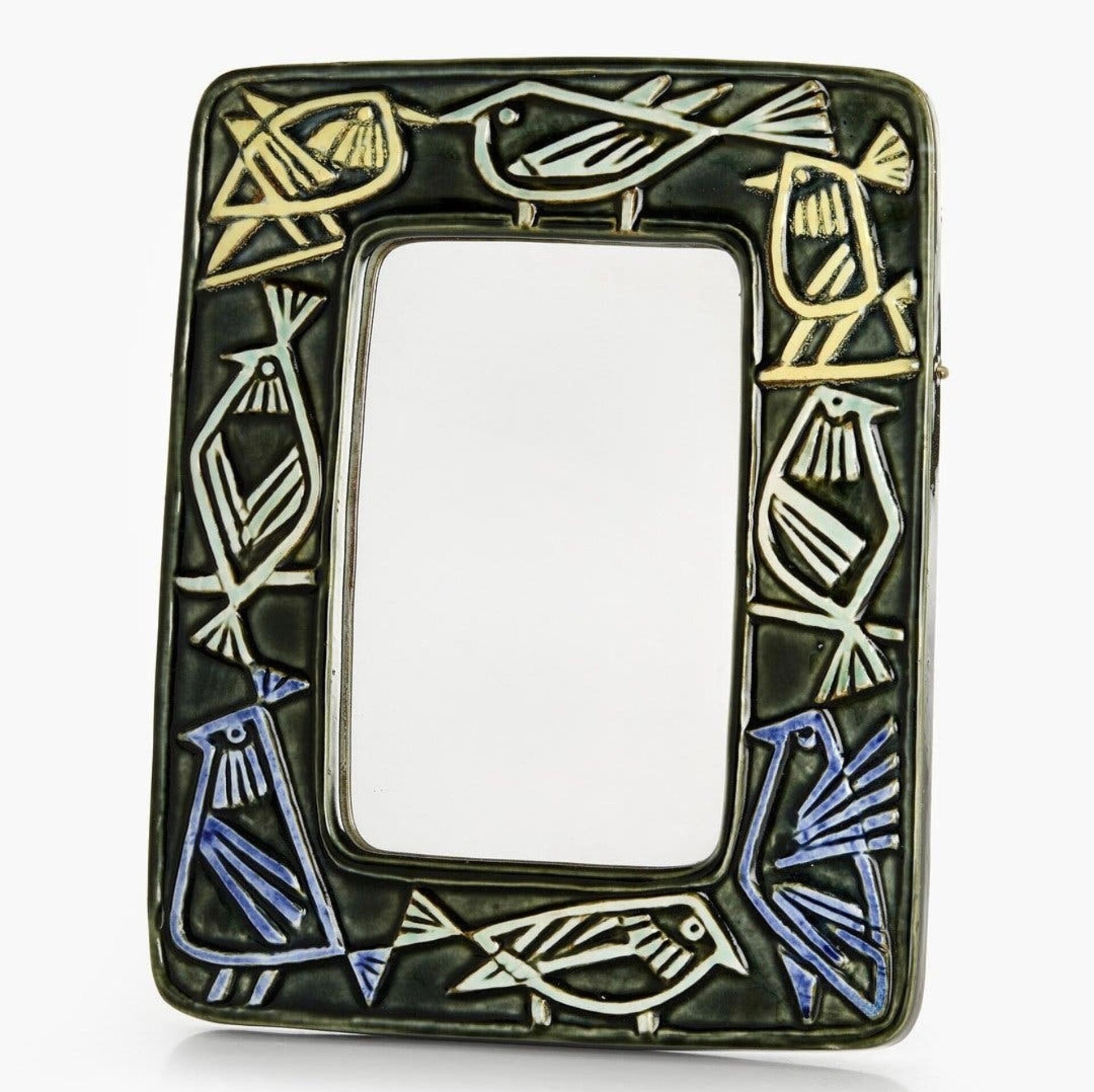Ceramic Bird Mirror Lisa Larson Harlequin Series / Gustavsberg