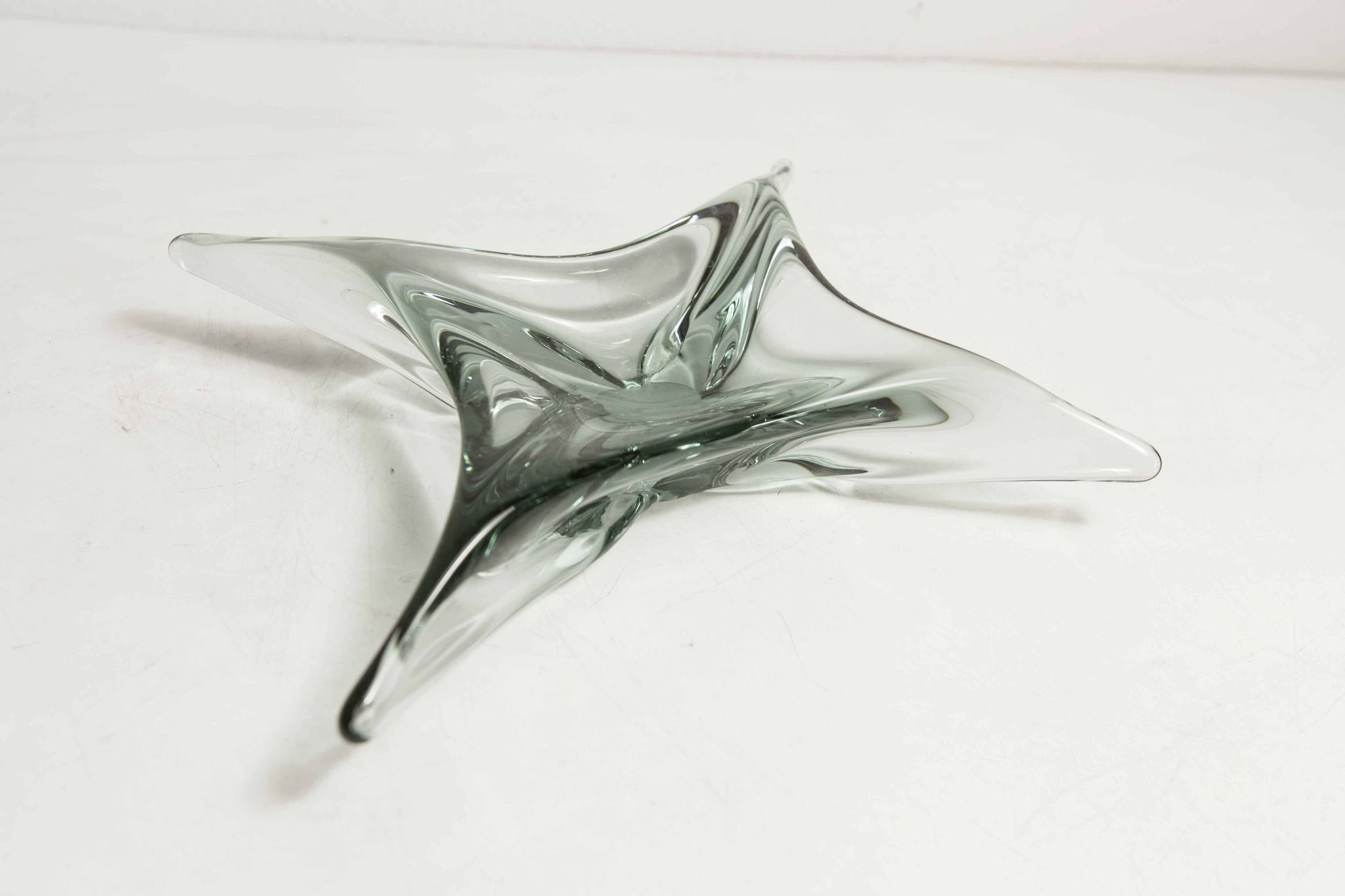Green Murano glass ashtray