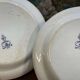 Pair of round Minton English porcelain dishes, Florentine pattern