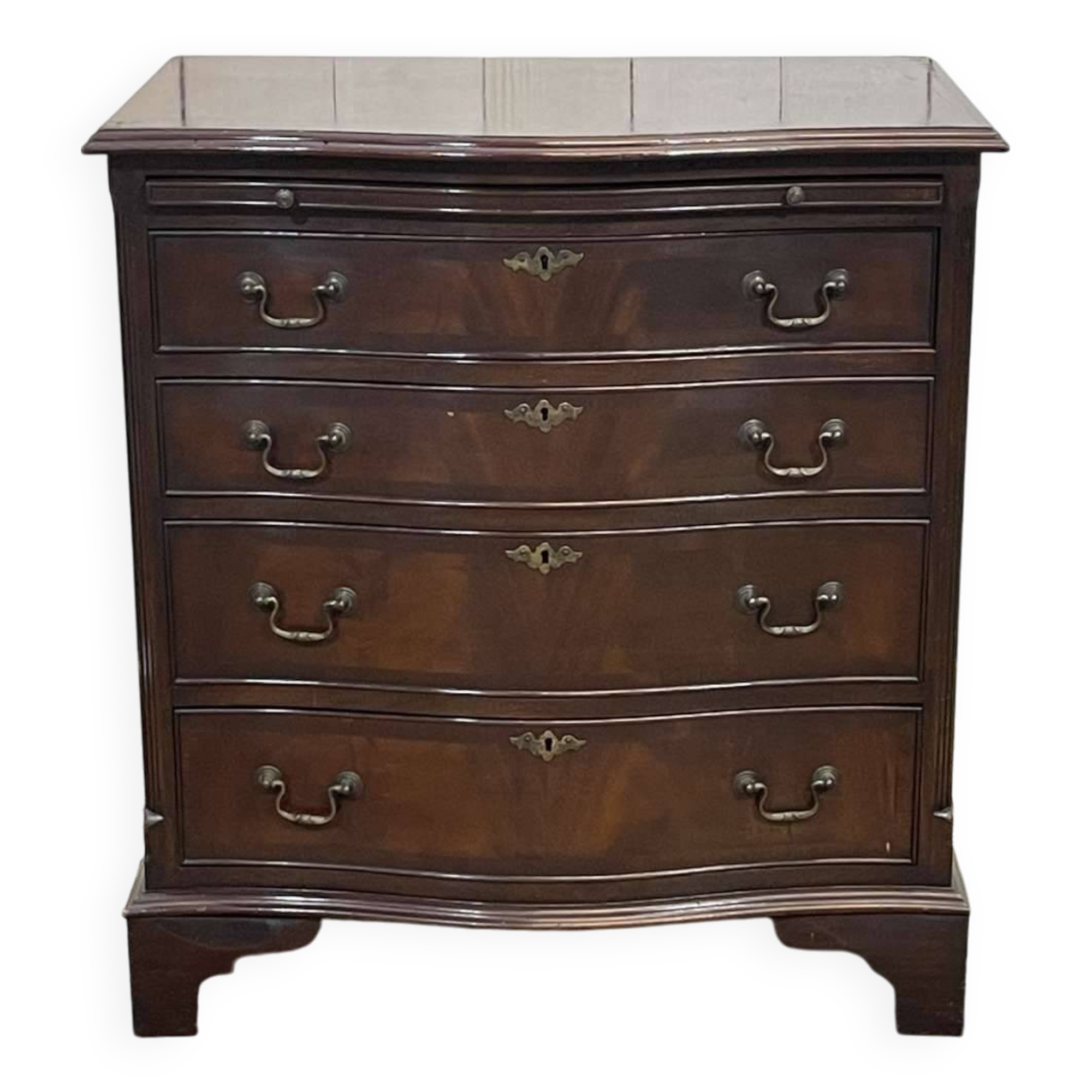 Commode anglaise des années 1950 en acajou avec une tablette
