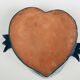 Small "Heart" dish or large blue glazed ceramic catchall.
