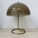 Vintage Mushroom table lamp with gold metal base , 1970s