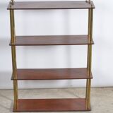 Etagère à poser en bois et laiton