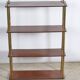 Etagère à poser en bois et laiton