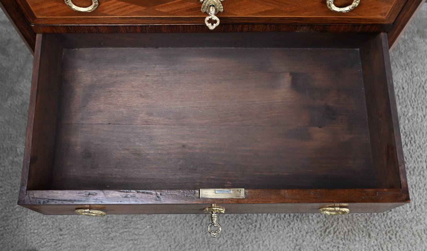 Marquetry Commode, Transitional Style Louis XV Louis XVI – Mid 20th Century