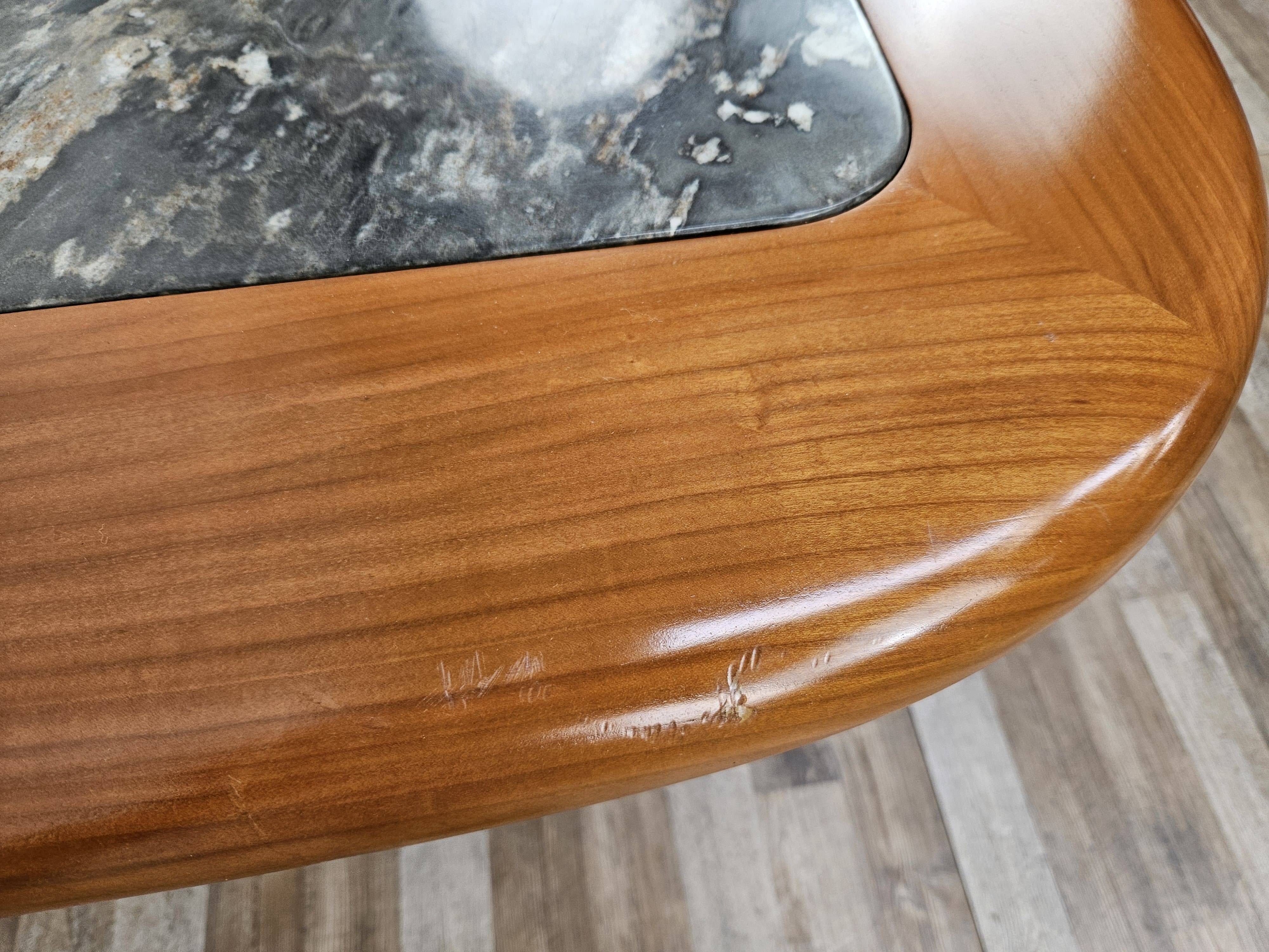 Coffee table with marble top by Hohnert Design, Germany, 1960