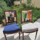 Duo of chairs with the effigy of Frida Kahlo
