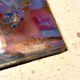 Baroque style coffee table colored glass