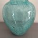 vase Karcagi Fátyolüveg cracked glass turquoise / blue-green water Hungary