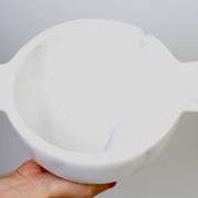 Gabriella – White Natural Marble Bowl with handles  | L 32cm W 20cm H 10cm
