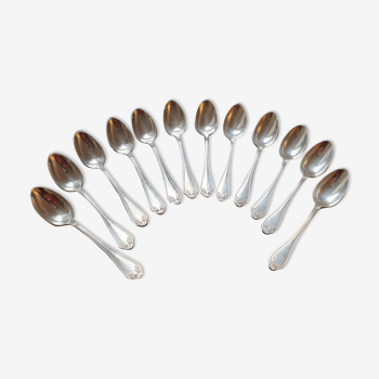 Service of 12 small silver spoons