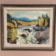 Original Swedish Oil on Panel – “Landscape With Water” by B. Lundqvist – Vintage & Framed – 56 × 48 cm (22" × 18.8")