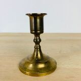 Vintage golden brass candle holder