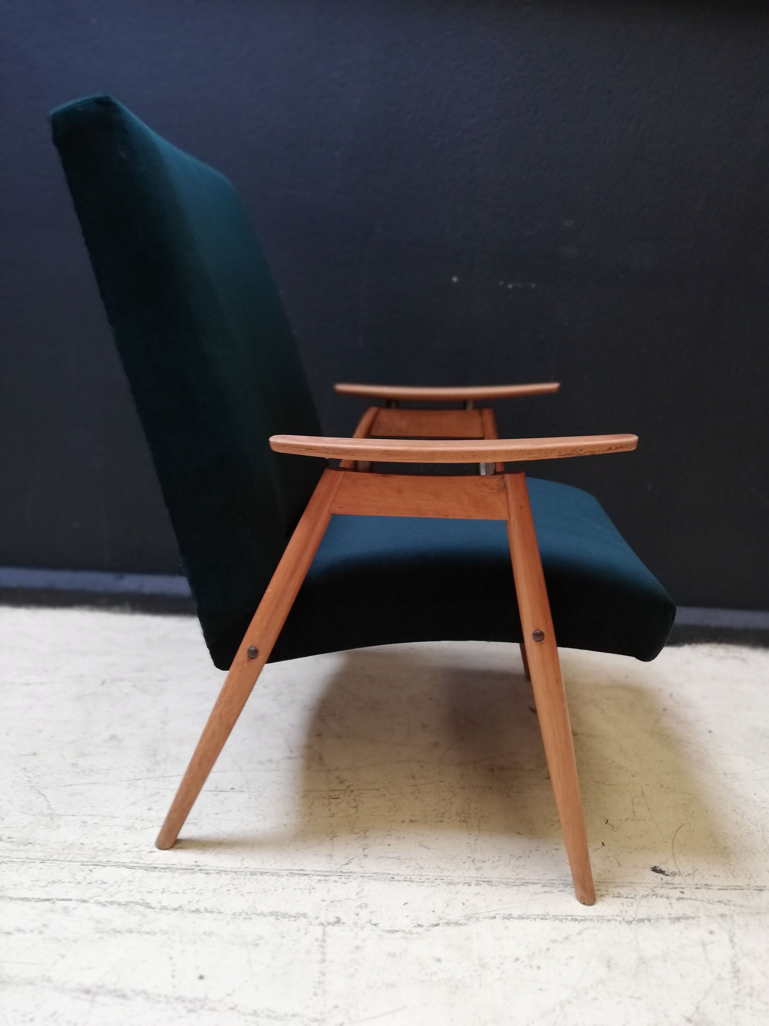 Pair of vintage Czech armchairs (Jiroutek), art deco style, 1960