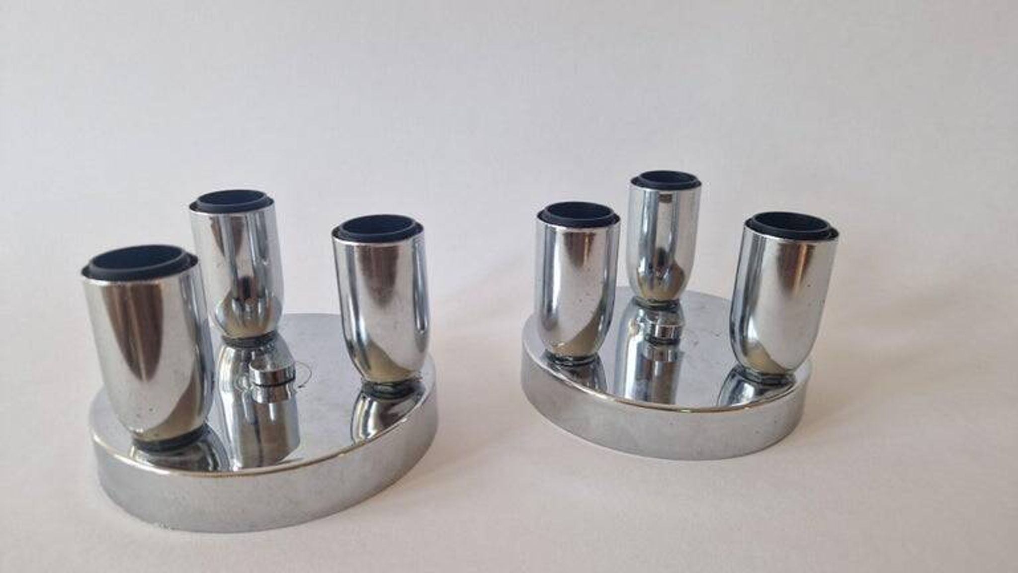 Set of Two Wall Lamps, Flush Mount, Sputnik, Space Age, Italy, 1970s