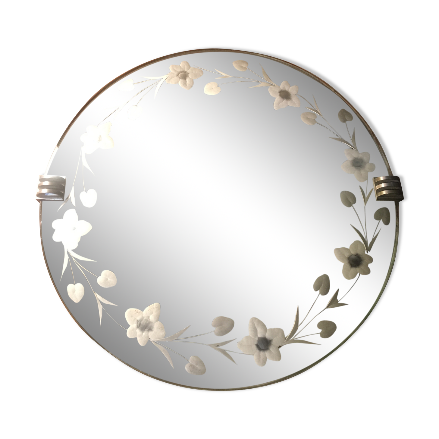 Round mirror art deco style Ø 36