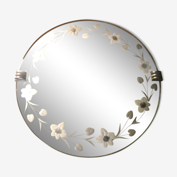 Miroir rond style art déco Ø 36