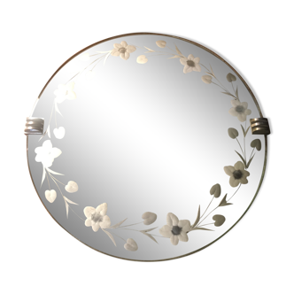 Miroir rond style art déco Ø 36