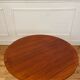 Table basse ronde bois et métal, années 70