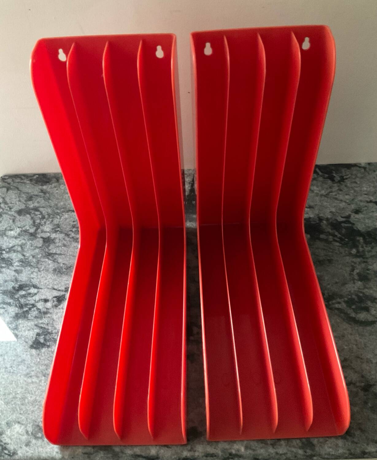 Pair of vinyl storage racks Boa Inter Holland from the 1970s.