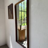 Miroir scandinave en teck massif 1970