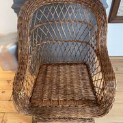 Grand Fauteuil en rotin vintage