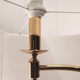 80s arc floor lamp in gilded brass