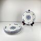 Set of 6 Blue Flowers dessert plates, KG Lunéville