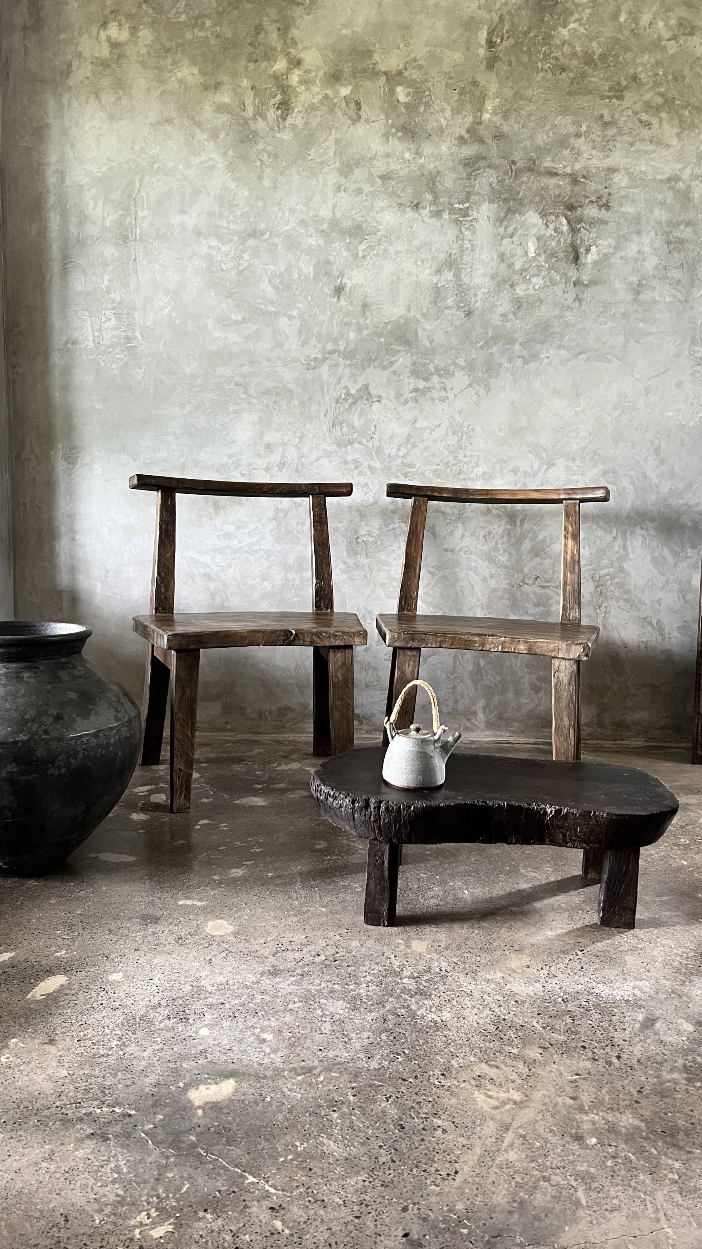 Large old teak chair or armchair H84 L60
