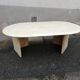 Table basse vintage ovale en travertin