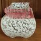 Old planter set and 2 Clichy glass vases