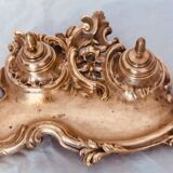 Ancien encrier en bronze doré
