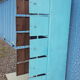 Old metal workshop furniture original turquoise patina