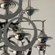 Italian design pendant lamp or chandelier, 16 planets Saturn, space age, 1970