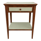 Petite table vintage en bois-vert sauge