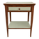Small vintage table in sage green wood.