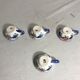4 cups Quimper HB ceramic + drawings series painted vintage