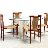 Architectural travertine dining table, 1970s