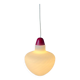 Vintage opal glass pendant light with red top and ceiling cover