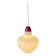 Vintage opal glass pendant light with red top and ceiling cover