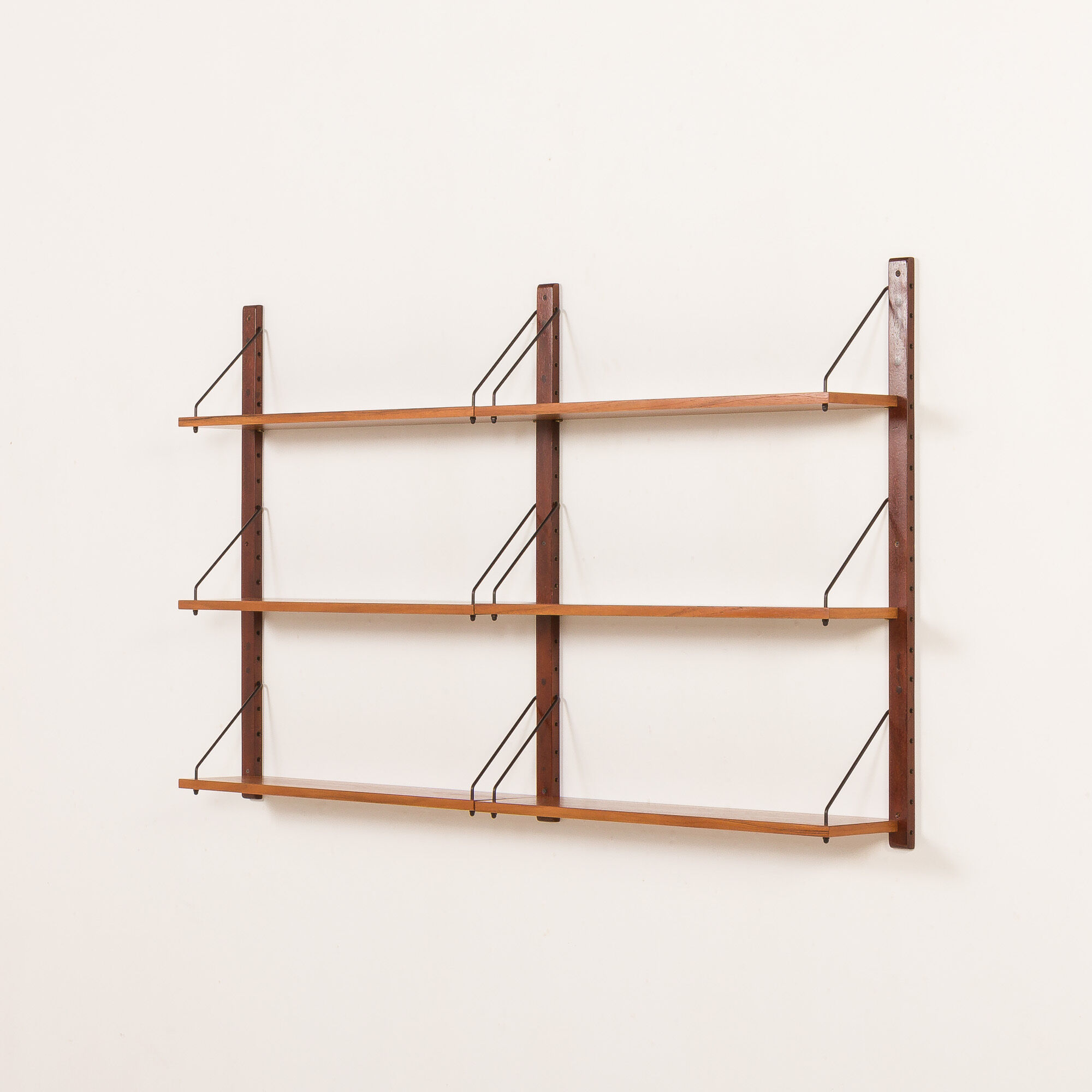 Danish vintage teak shelving unit, 1960s