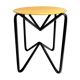 Yellow and black metal stool design 90s