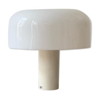 White table lamp double lighting by Luigi Massoni for Guzzini - Italy 1960s